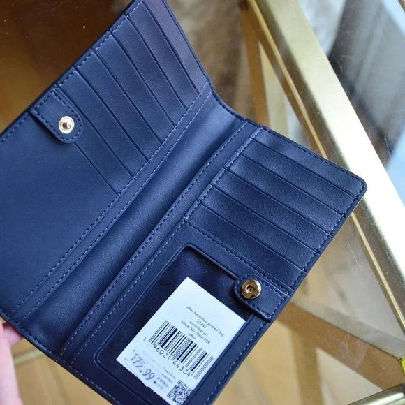 Kate Spade KF497 Tennis Toss Large Slim Bifold Wallet - Picture 7 of 8